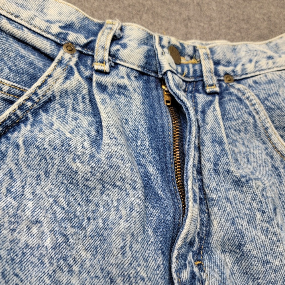 Lee Jeans Womens Sz 8 Med Vtg 80s Acid Wash High Waist Mom Skyriders USA Denim - Picture 8 of 12